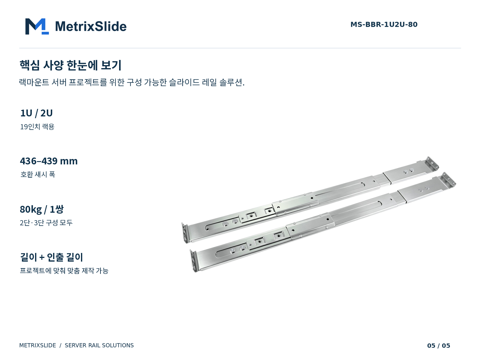 MS-BBR-1U2U-80 핵심 사양 요약