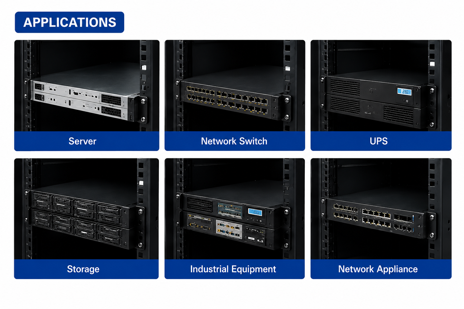 MS-FIX-1U Fixed Server Rack Support Rail