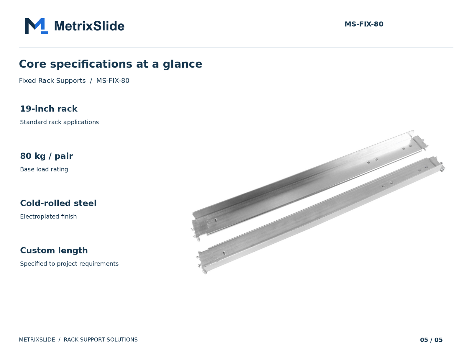 MS-FIX-80 core specifications at a glance