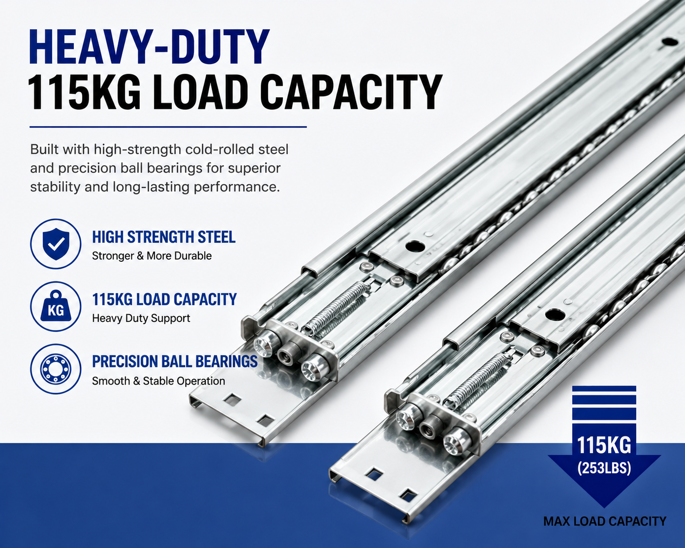 MS-TLS-115 Tool-less Ball Bearing Server Rail Kit