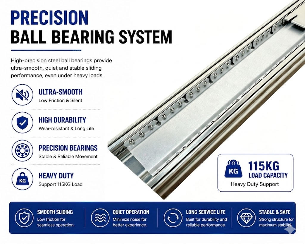 MS-TLS-115 Tool-less Ball Bearing Server Rail Kit